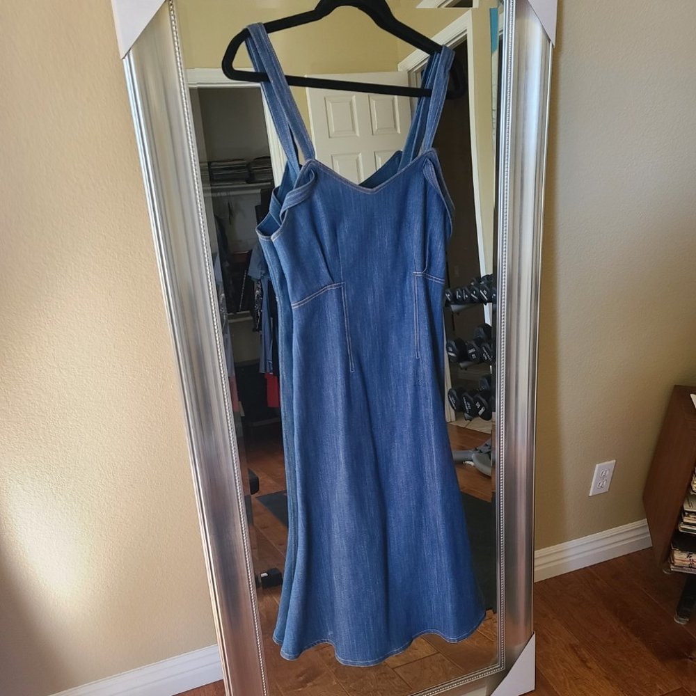 Adam Lippes Denim Midi Dress